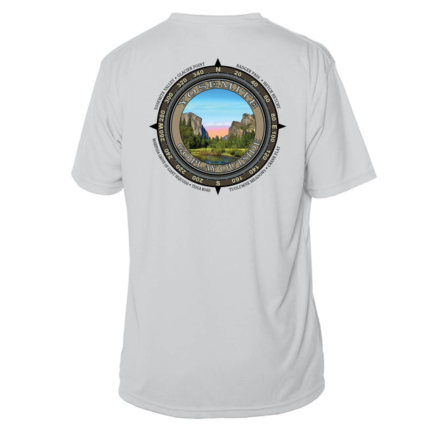 Retro Compass Yosemite National Park Microfiber Short Sleeve T-Shirt