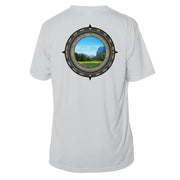 Retro Compass Kings Canyon National Park Microfiber Short Sleeve T-Shirt