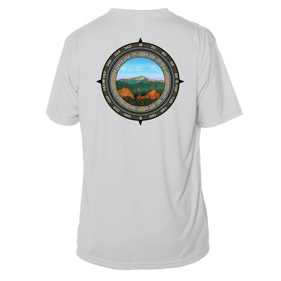 Retro Compass Pikes Peak Microfiber Short Sleeve T-Shirt