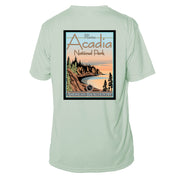 Acadia National Park Vintage Destinations Short Sleeve Microfiber Men's T-Shirt