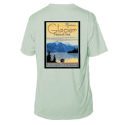 Glacier National Park Vintage Destinations Short Sleeve Microfiber Men's T-Shirt