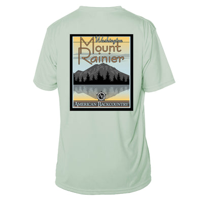 Mount Rainier Vintage Destinations Short Sleeve Microfiber Men's T-Shirt