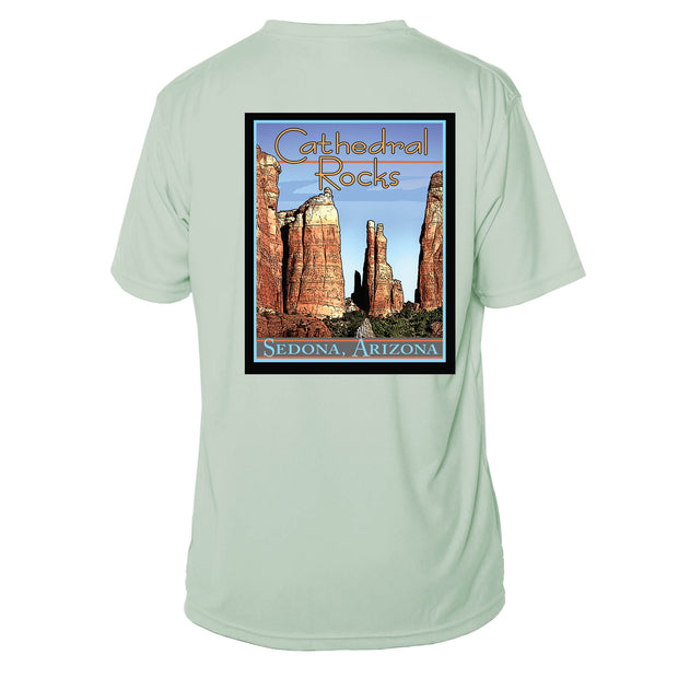 Cathedral Rocks Vintage Destinations Short Sleeve Microfiber Men's T-Shirt