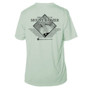 Mount Rainier Peaks Diamond Topo Short Sleeve Microfiber Men's T-Shirt