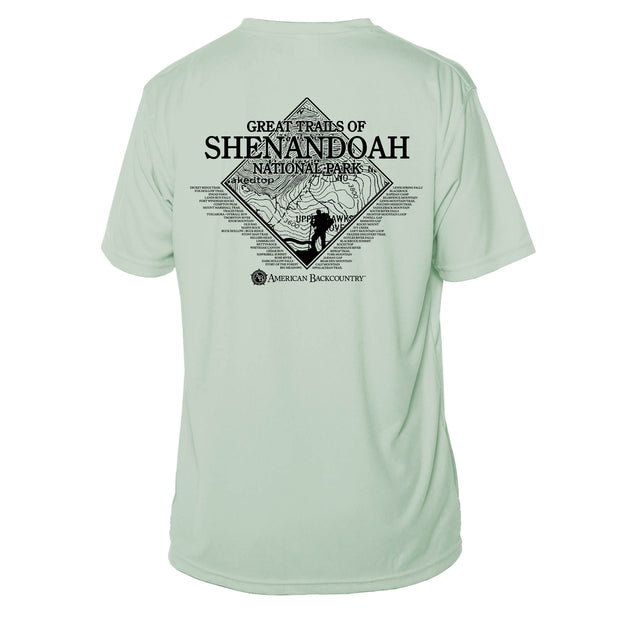 Shenandoah National Park Diamond Topo Short Sleeve Microfiber Men's T-Shirt