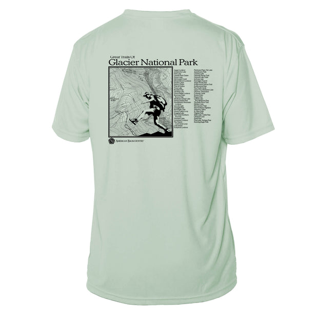 Glacier National Park Great Trails Short Sleeve Microfiber Men's T-Shirt