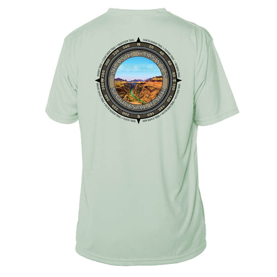 Retro Compass Grand Canyon National Park Microfiber Short Sleeve T-Shirt