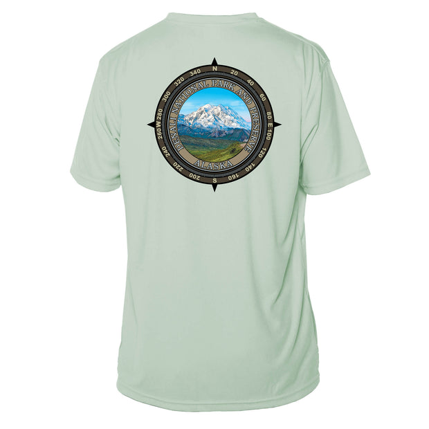 Retro Compass Denali National Park Microfiber Short Sleeve T-Shirt