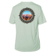 Retro Compass Mount Whitney Microfiber Short Sleeve T-Shirt