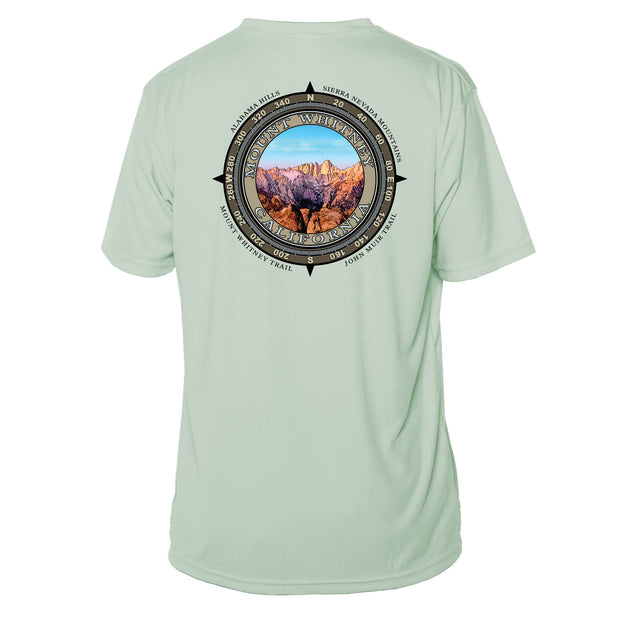 Retro Compass Mount Whitney Microfiber Short Sleeve T-Shirt
