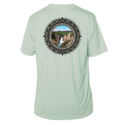 Retro Compass Yellowstone National Park Microfiber Short Sleeve T-Shirt