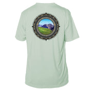 Retro Compass Trail Ridge Road Microfiber Short Sleeve T-Shirt