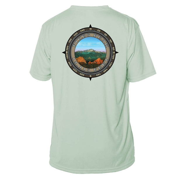 Retro Compass Pikes Peak Microfiber Short Sleeve T-Shirt