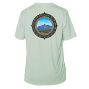 Retro Compass Guadalupe Mountains Microfiber Short Sleeve T-Shirt