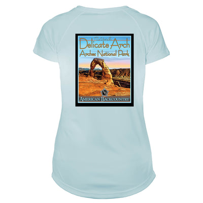 Delicate Arch National Park Vintage Destinations Microfiber Women's T-Shirt