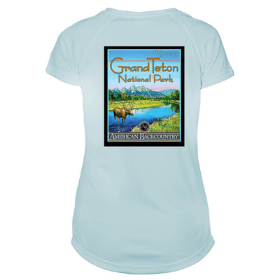 Grand Teton National Park Vintage Destinations Microfiber Women's T-Shirt