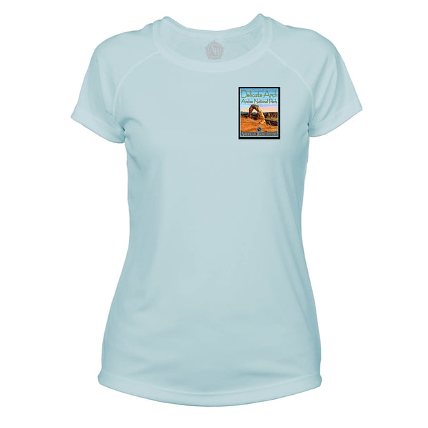 Delicate Arch National Park Vintage Destinations Microfiber Women's T-Shirt