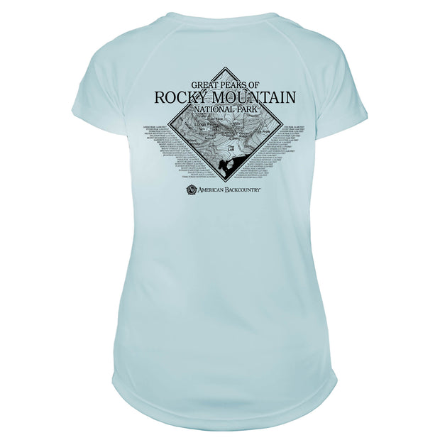 Rocky Mountain National Park Diamond Topo Microfiber Women's T-Shirt