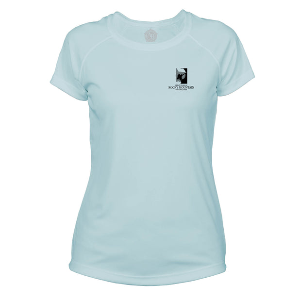 Rocky Mountain National Park Diamond Topo Microfiber Women's T-Shirt