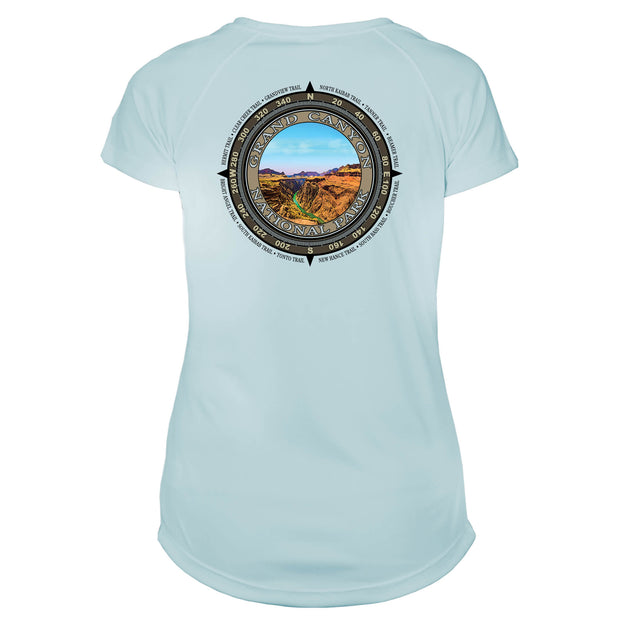 Retro Compass Grand Canyon National Park Microfiber Short Sleeve Women's T-Shirt