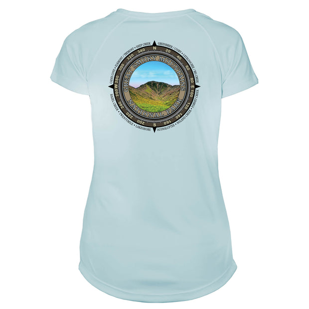 Retro Compass Great Smoky Mountains Microfiber Short Sleeve Women's T-Shirt