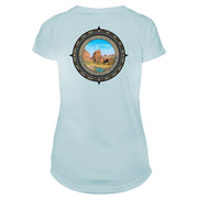 Retro Compass Zion National Park Microfiber Short Sleeve Women's T-Shirt