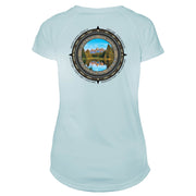 Retro Compass Grand Teton National Park Microfiber Short Sleeve Women's T-Shirt
