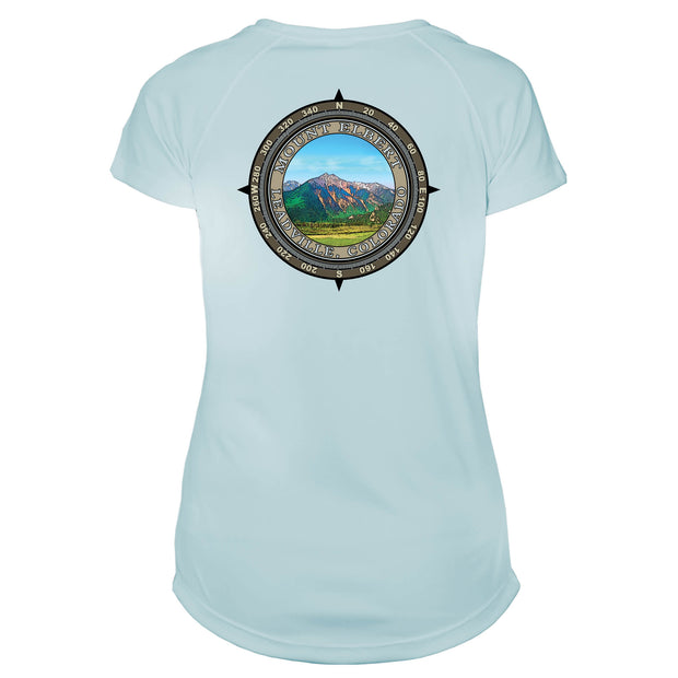 Retro Compass Mount Elbert Microfiber Short Sleeve Women's T-Shirt