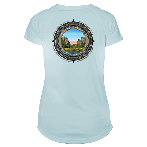 Retro Compass Yosemite National Park Microfiber Short Sleeve Women's T-Shirt