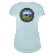 Retro Compass Trail Ridge Road Microfiber Short Sleeve Women's T-Shirt