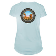 Retro Compass Arches National Park Microfiber Short Sleeve Women's T-Shirt