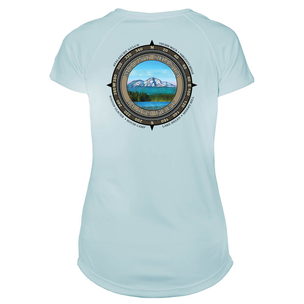 Retro Compass Mount Shasta Microfiber Short Sleeve Women's T-Shirt
