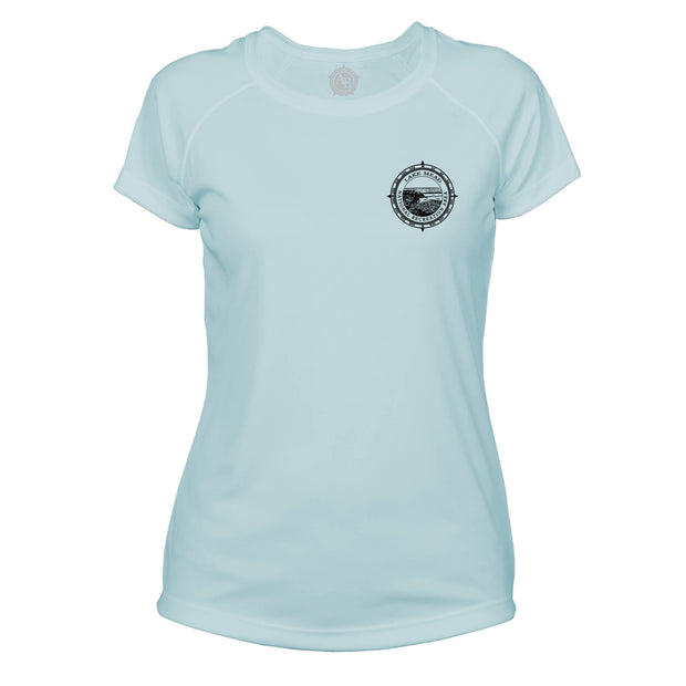 Retro Compass Lake Mead National Recreation Area Microfiber Short Sleeve Women's T-Shirt