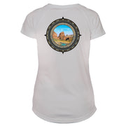 Retro Compass Zion National Park Microfiber Short Sleeve Women's T-Shirt