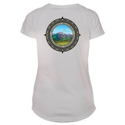 Retro Compass Mount Elbert Microfiber Short Sleeve Women's T-Shirt