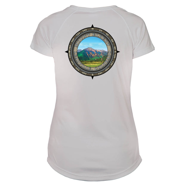 Retro Compass Mount Elbert Microfiber Short Sleeve Women's T-Shirt