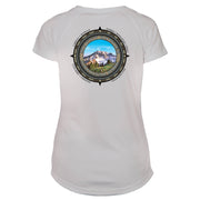 Retro Compass Mount Rainier Microfiber Short Sleeve Women's T-Shirt