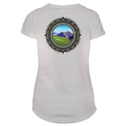 Retro Compass Trail Ridge Road Microfiber Short Sleeve Women's T-Shirt