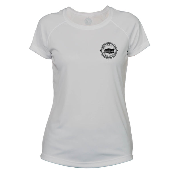 Retro Compass Mount Rainier Microfiber Short Sleeve Women's T-Shirt