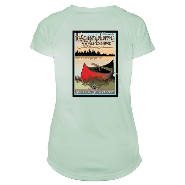 Boundary Waters Vintage Destinations Microfiber Women's T-Shirt