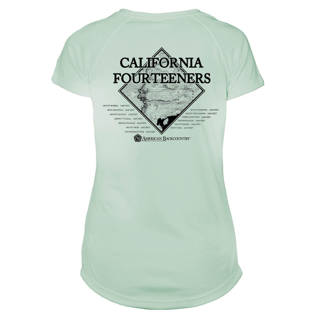 California Fourteeners Diamond Topo  Microfiber Women's T-Shirt