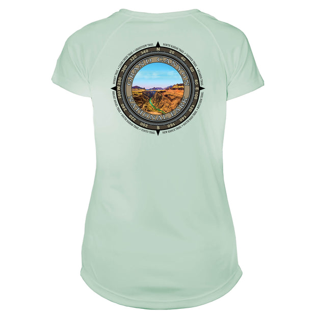 Retro Compass Grand Canyon National Park Microfiber Short Sleeve Women's T-Shirt