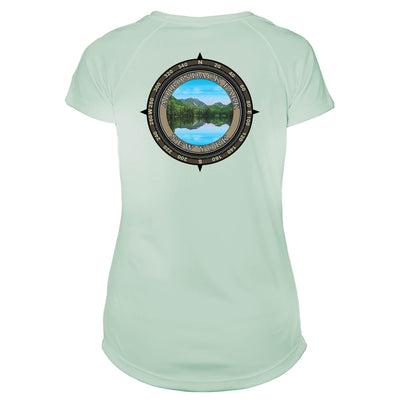 Retro Compass Adirondack Park Microfiber Short Sleeve Women's T-Shirt