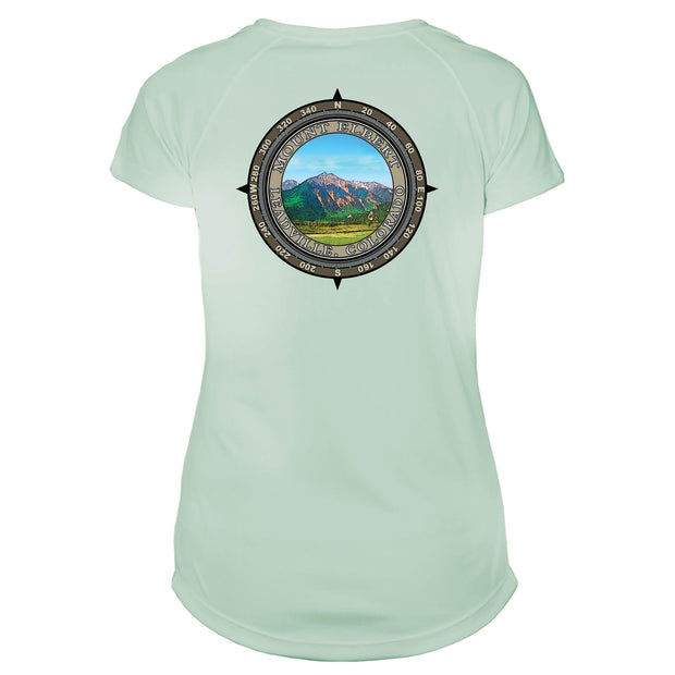 Retro Compass Mount Elbert Microfiber Short Sleeve Women's T-Shirt