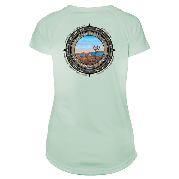 Retro Compass Joshua Tree National Park Microfiber Short Sleeve Women's T-Shirt