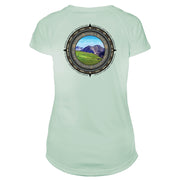 Retro Compass Trail Ridge Road Microfiber Short Sleeve Women's T-Shirt