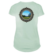 Retro Compass Kings Canyon National Park Microfiber Short Sleeve Women's T-Shirt
