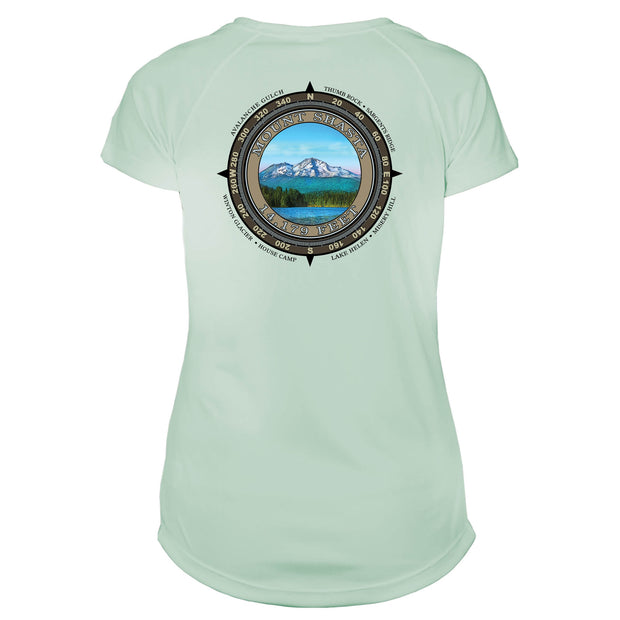 Retro Compass Mount Shasta Microfiber Short Sleeve Women's T-Shirt