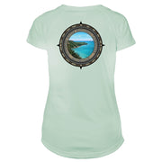 Retro Compass Pictured Rock Microfiber Short Sleeve Women's T-Shirt