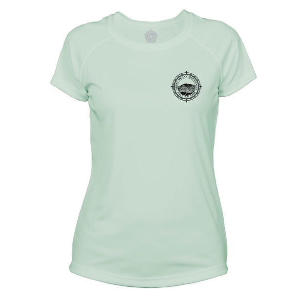 Retro Compass Great Smoky Mountains Microfiber Short Sleeve Women's T-Shirt